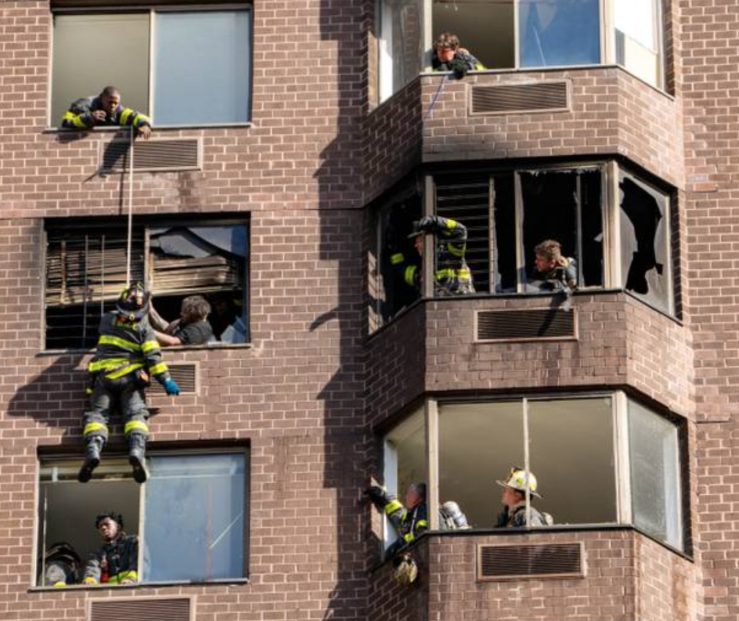 NYC Firefighters Heroically Rescue A Woman Dangling From Window Of High-Rise Apartment | Free ...